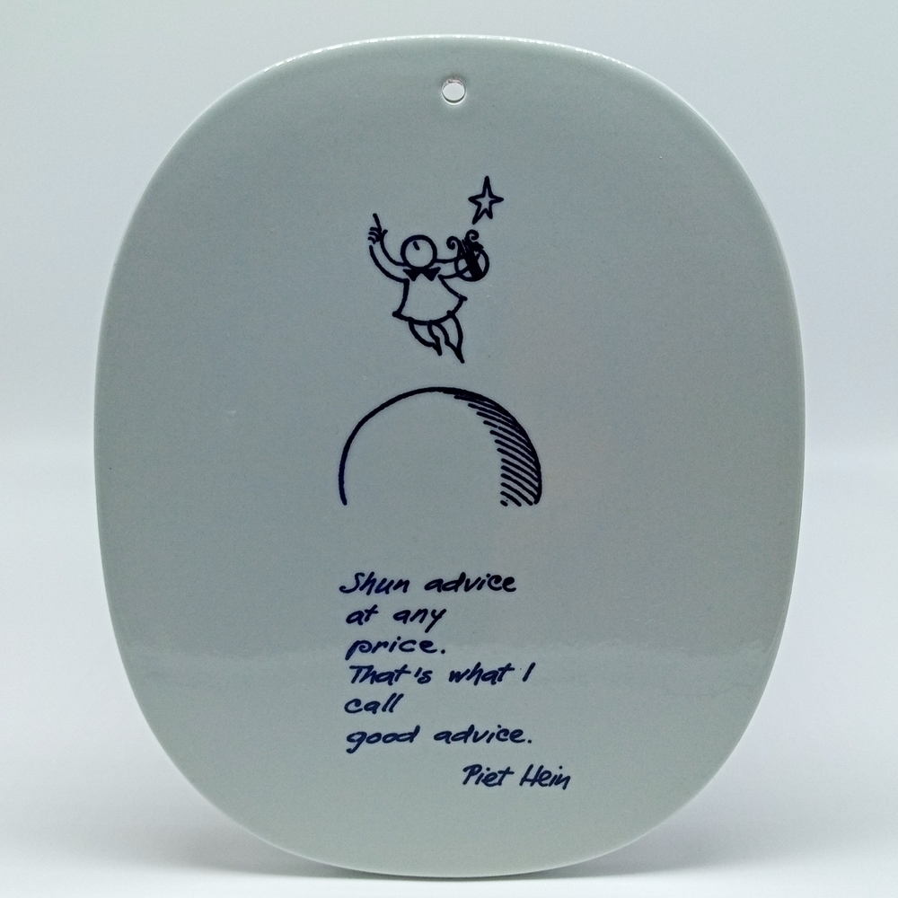 1958 Royal Copenhagen Fajance Piet Hein Wall Plaque